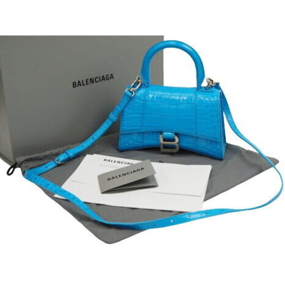 BALENCIAGA HOURGLASS Handbag Blue